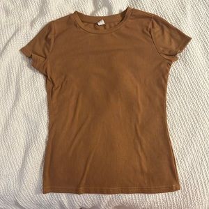H&M brown fitted shirt size medium